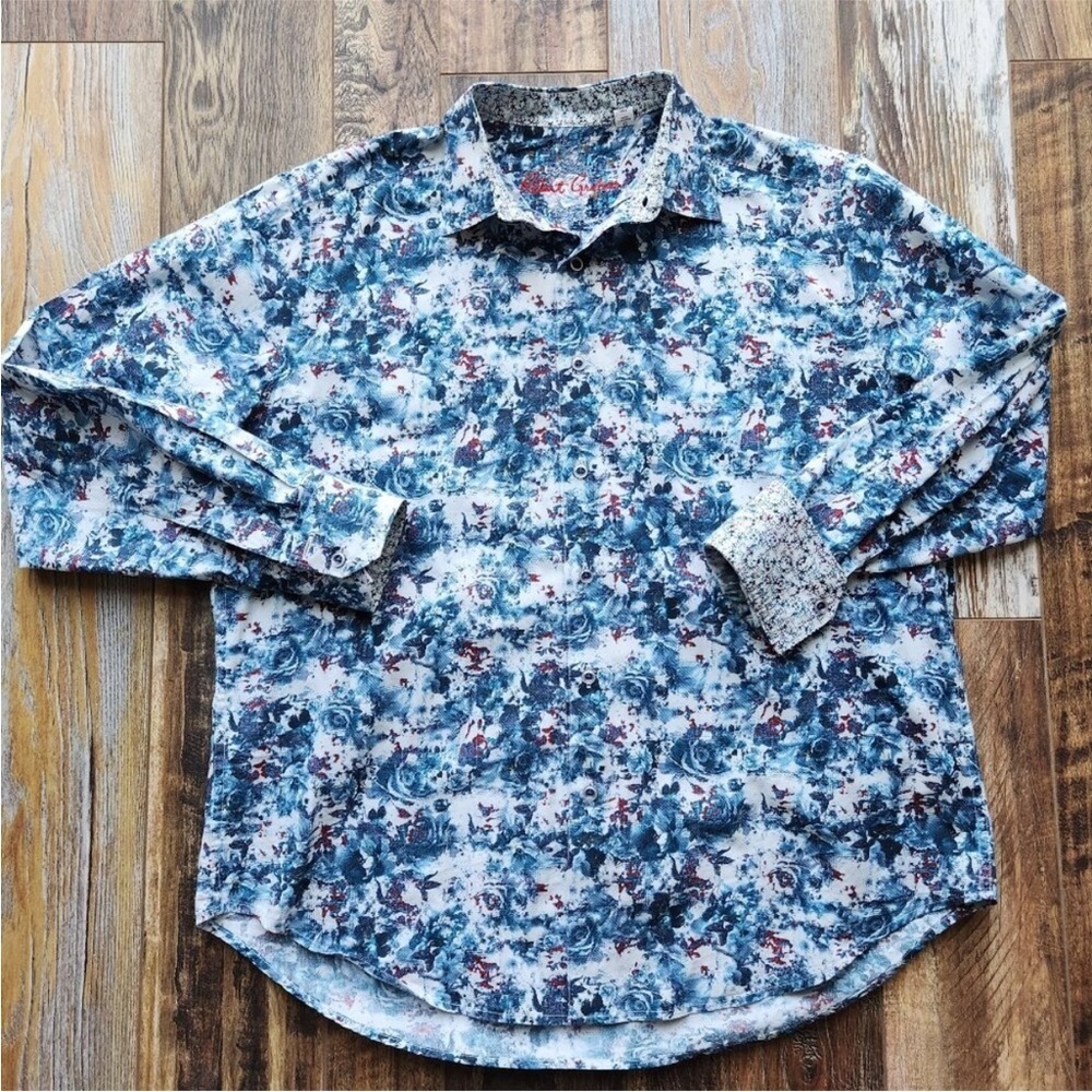 NWOT Robert Graham Men’s Deltona Multicolor Floral Button Down Sports Shirt - Picture 2 of 9